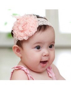 Sweet Baby Girls Lace Headbands with big flower (3 colours)